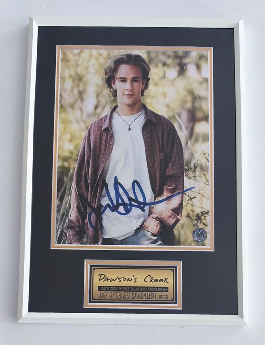 Moldura Série Dawson's Creek - James Van Der Beek com Autógrafo (A4)