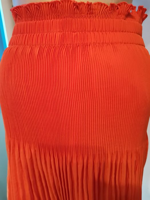 Plisowana spódnica damska H&M rozm 38, pomarańcz, nowa