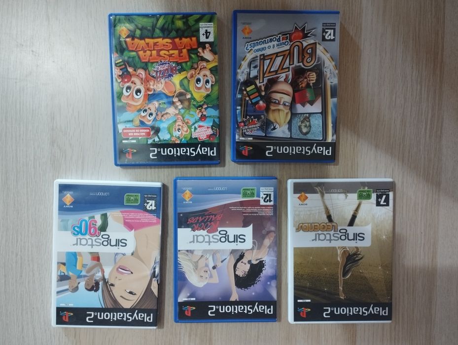 Buzz + SingStar + jogos Ps2