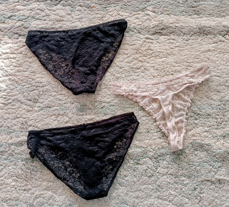 Трусики стринги и простые -кружевные, ажурные. Цена 3 шт-250 грн