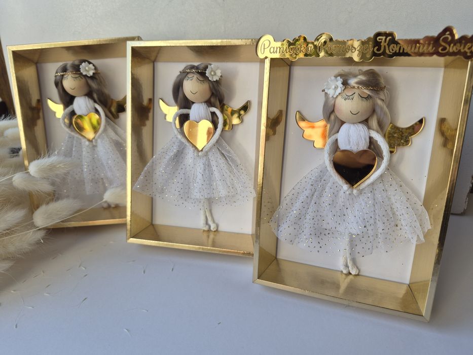 Aniołek w złotej ramce wyprzedaż