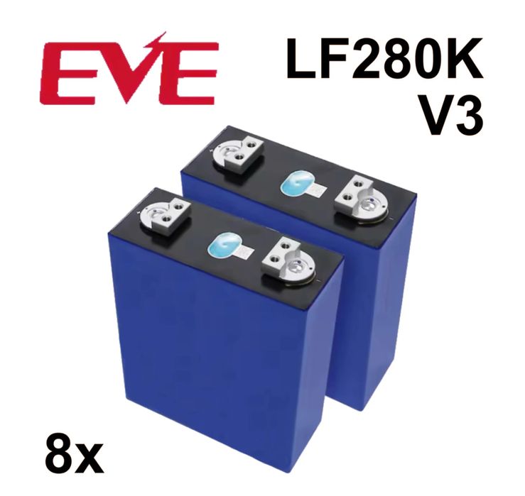 Комірки EVE LiFePO4 3.2V 280Ah 105ah 314ah Ячейки Акб Акуми еве