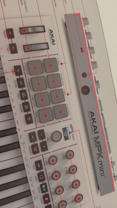 Teclado controlador Midi Akai MPK Mini iv