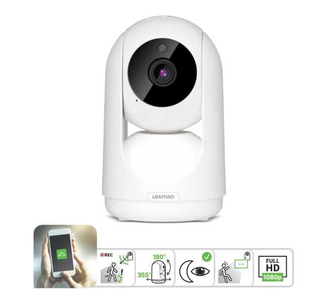NOWA. Kamera wewnętrzna obrotowa Enki WiFi LEXCAM-RI01 Lexman
