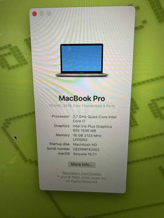 Apple MacBook Pro 13” 16GB RAM