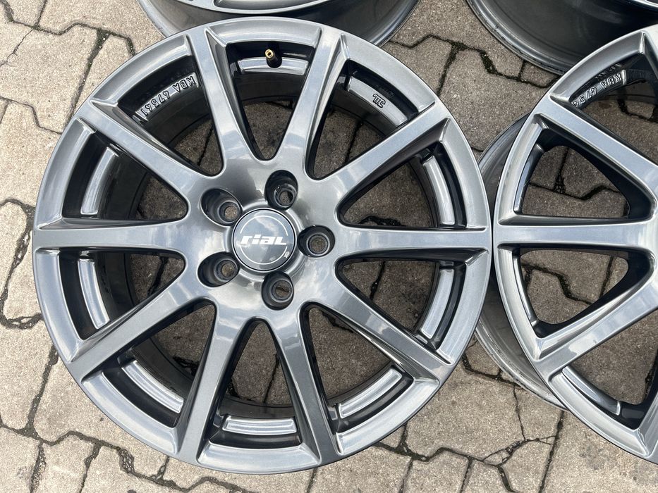 Felgi 17 Aluminiowe Rial 5x112 Audi Seat Skoda Vw Grafitowe