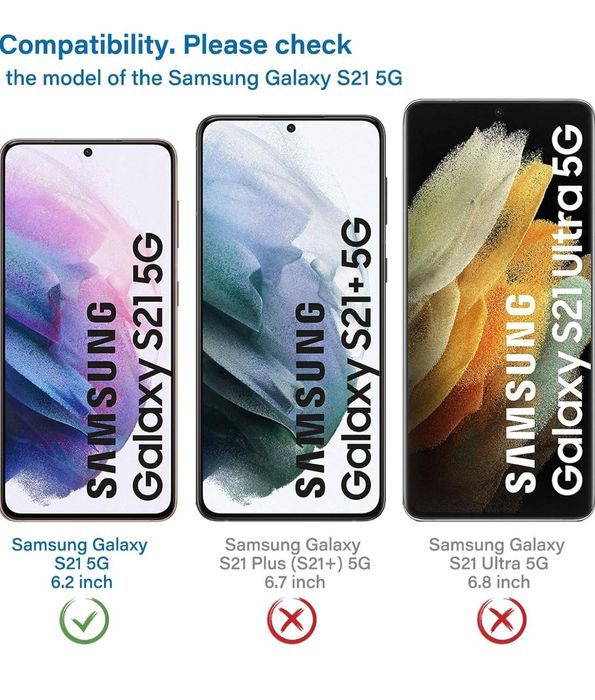 NEW'C 3 sztuki Szkło dla Samsung Galaxy S21 5G