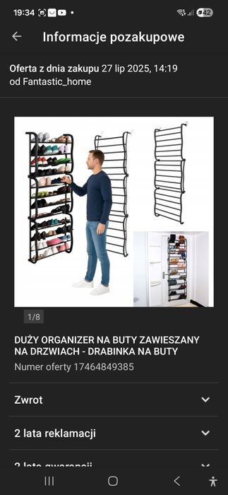 Wieszak na buty montaż na drzwiach lub ścianie