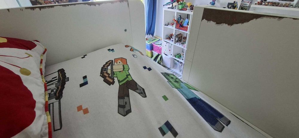 Łóżko piętrowe z biurkiem Ikea, Samstrad Stuva