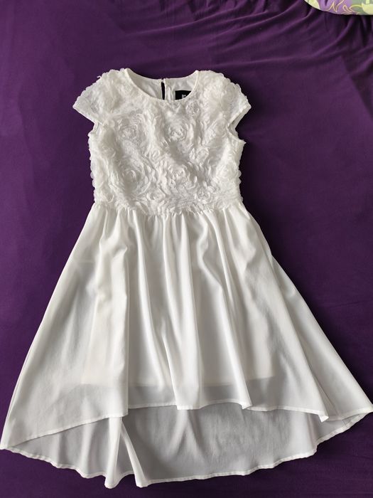 Sukienka elegancka ecru