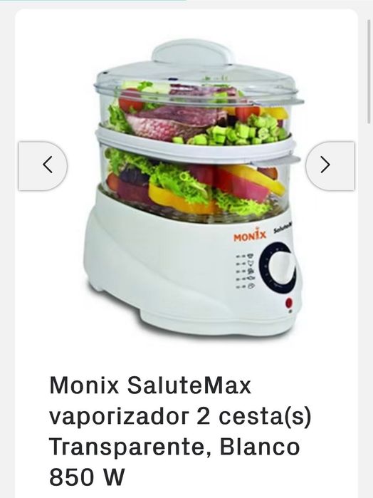 Cozinhar a vapor ou Vaporeira Monix SaluteMax