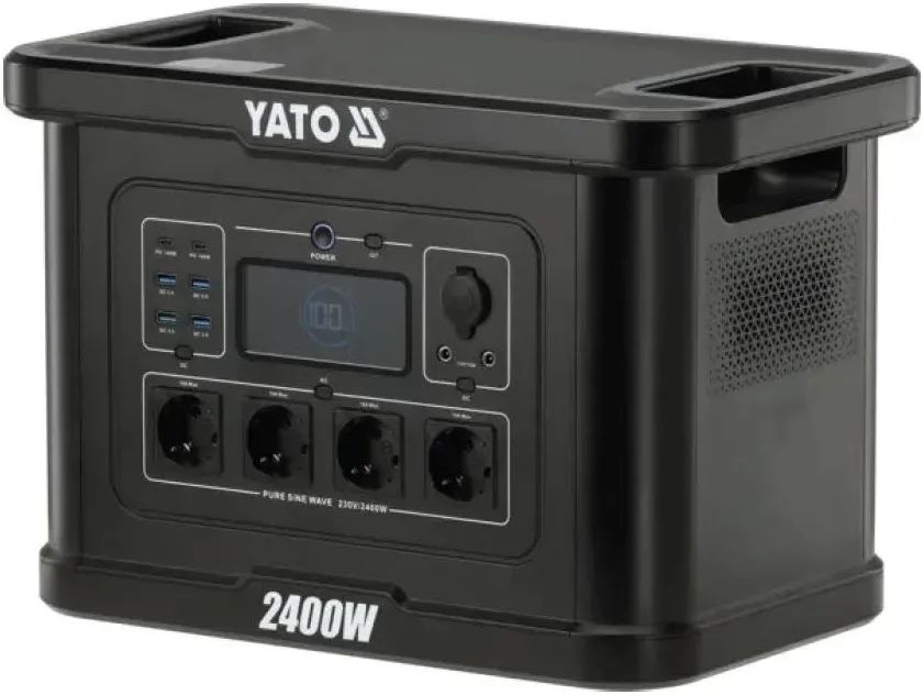 Портативна електростанція 2400 Вт, 2232 Вт*год, 230 В, AC, DC, USB-A, USB-C YATO YT-83095
