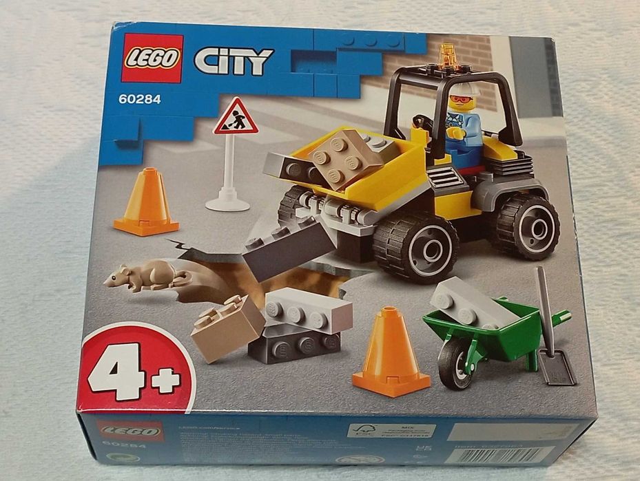 lego city 60284 roadwork truck selado