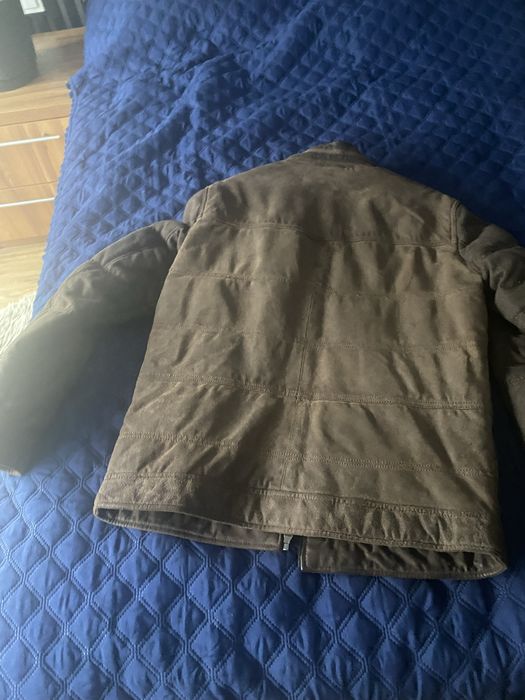 Kurtka  męska  z dodatkiem skóry