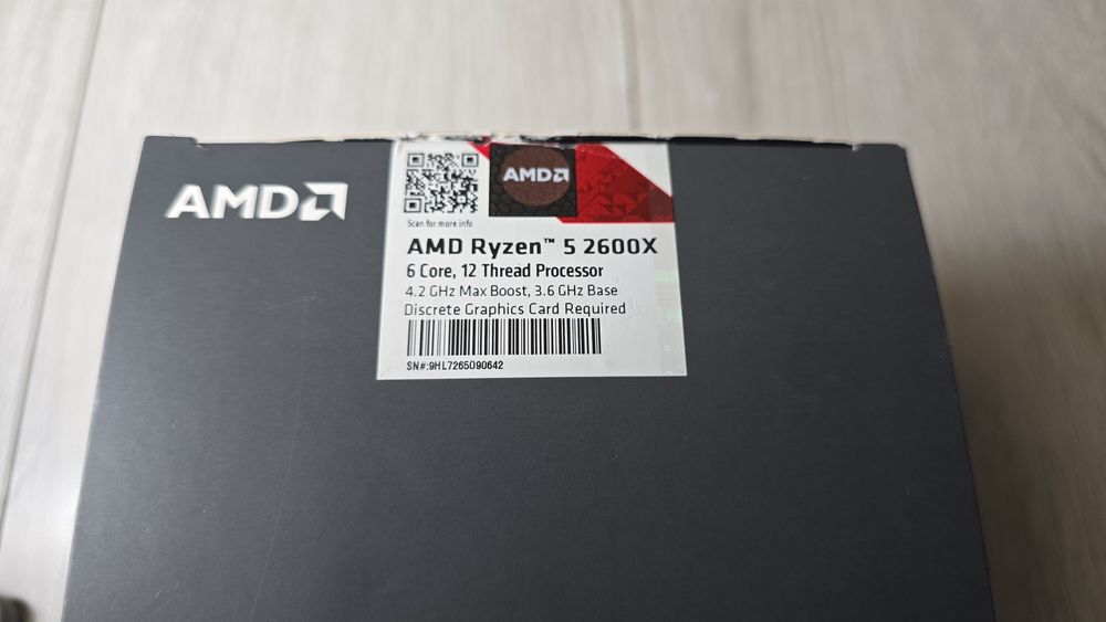 Procesor Ryzen 5 2600x + chłodzenie AMD