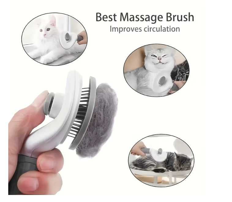 Pack 2 Escovas Autolimpantes Remoção Pelo Cães e Gatos (Novas)