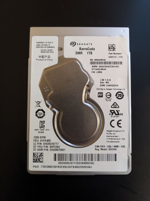 HDD 1Tb SATA Seagate Barracuda 2.5" жорсткий диск для ноутбука