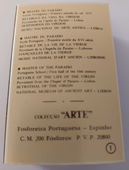 Caixas de Fósforos (8) – Colecção “Arte"