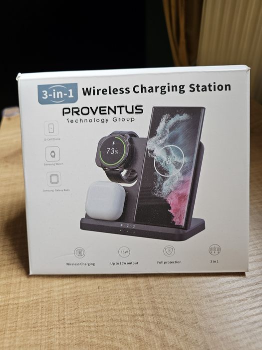 Ładowarka indukcyjna bezprzewodowa proventus 3 w 1