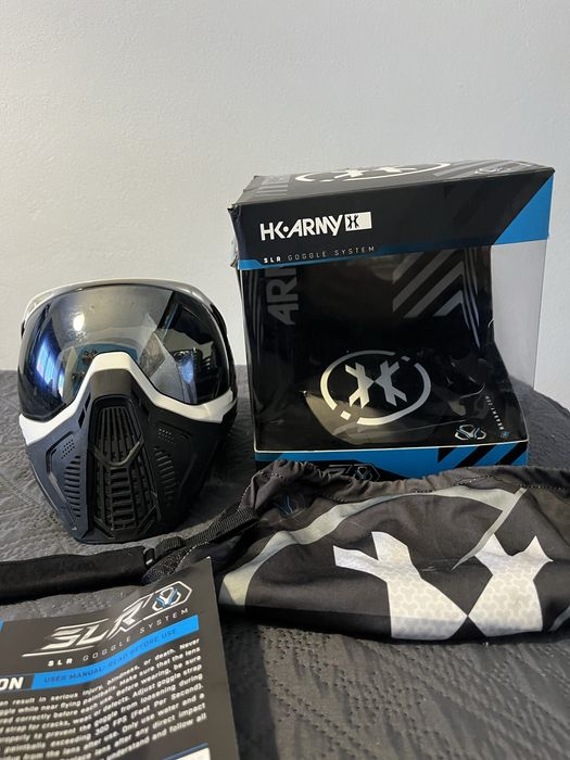 Mascara de Paintball HK SLR White Google - Trooper Lentes pretas