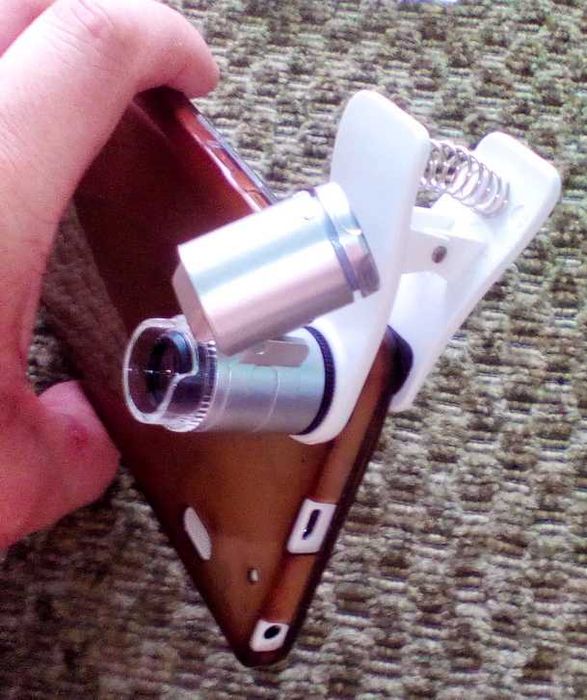 Портативный микроскоп с клипсой мікроскоп лупа увеличительное стекло