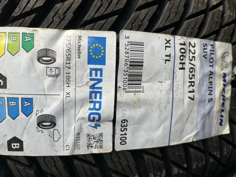 225/65/R17 (нові) 2шт. Michelin Pilot Alpin 5 Suv