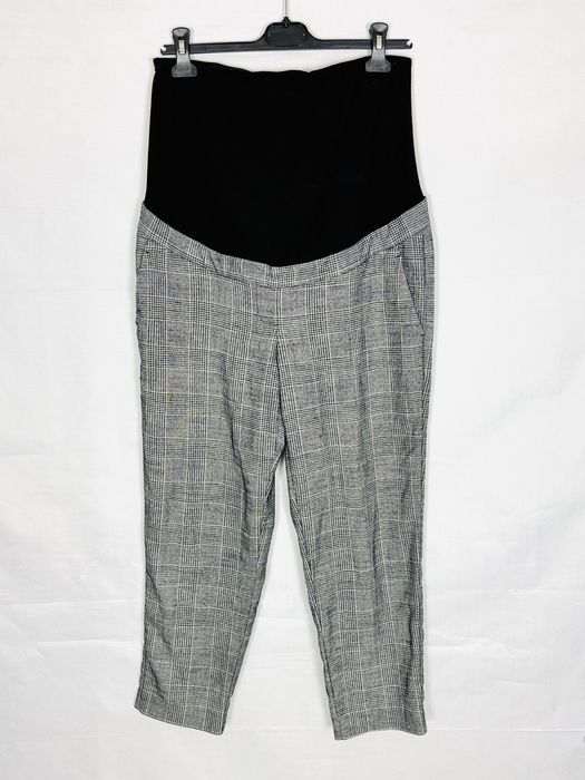 Spodnie ciążowe w kratkę M 38