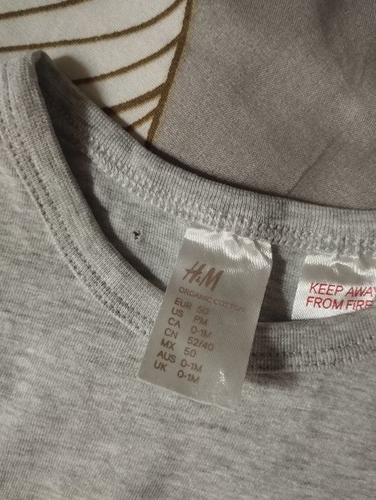 2x bawełniana piżamka chłopięca HM r.50