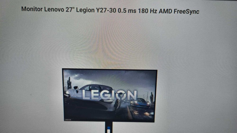 Lenovo Legion Y27-30 Monitor, IPS W-LED, 27", FHD, 16:9, 180Hz (OC)/165Hz64752127912066121
