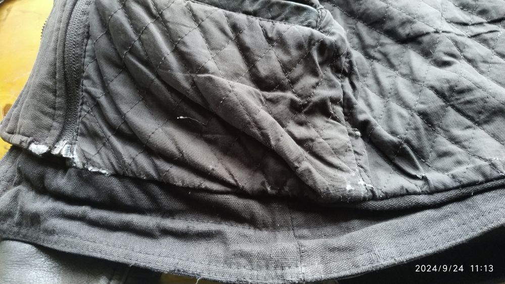 Casaco tipo motard de pele de búfalo genuíno M