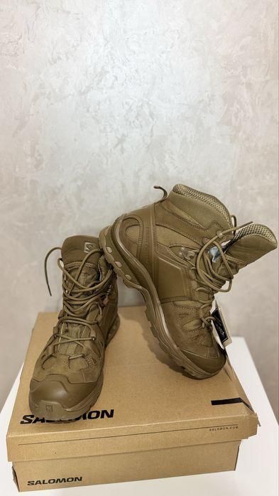 Salomon 4d quest gore-tex ботинки берцы кожаные оригинал кайот коричневые