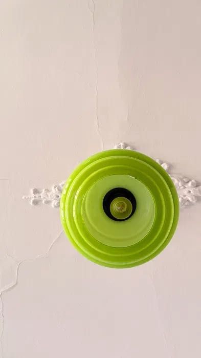 Candeeiro Vintage de vidro verde