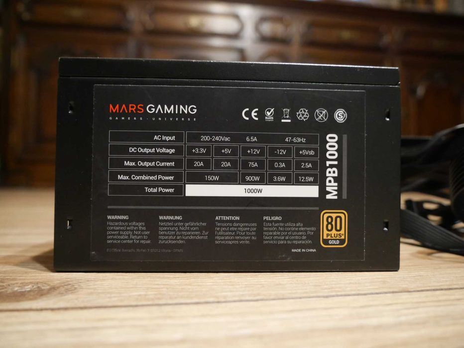 Zasilacz Mars Gaming MPB1000 [1000W 80+ Gold](Gwarancja + Faktura VAT)