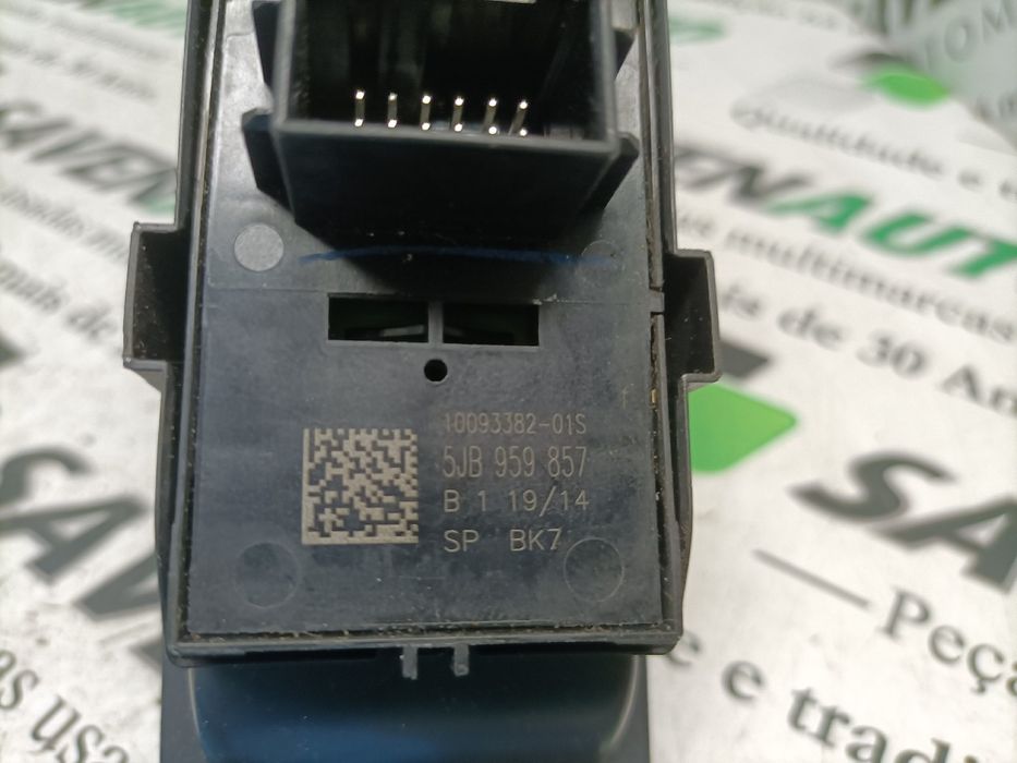 Comando / botão / interruptor vidros frente esquerdo SKODA Rapid Liftb