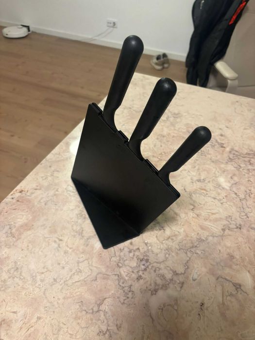 IKEA JÄMFÖRA bloco com 3 facas