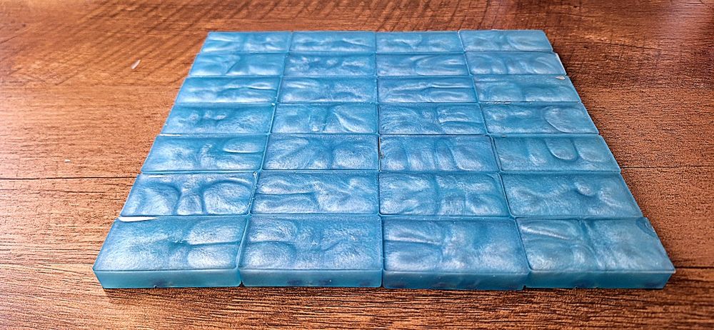 Rękodzieło unikatowe- piękne turkusowa woda Bora Bora- Domino!