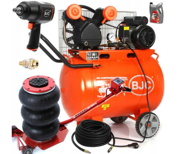 Kompresor sprężarka 115L (100 150)BJC + Bałwanek 3,5T + Klucz pneumat