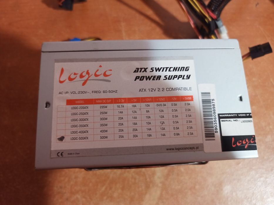 Zasilacz komputerowy Logic 500W