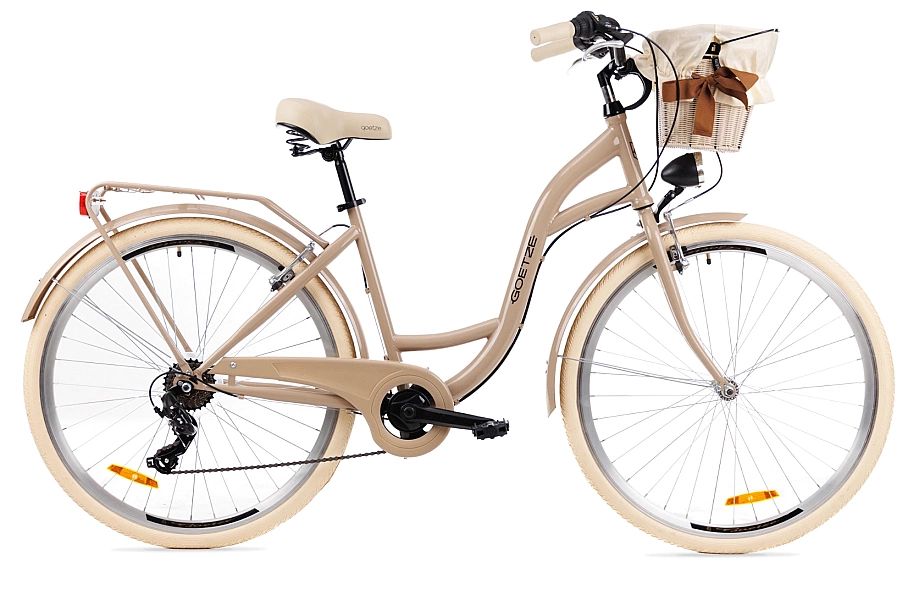 Rower damski miejski Goetze Mood 28″-Palomino-Polirattanowy jasny