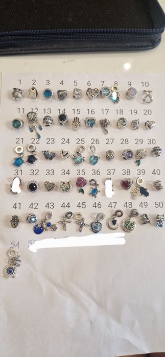 Charmsy,zawieszki do bransoletki, nowe,srebrne s925