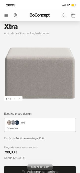 Pouf / cama BoConcept