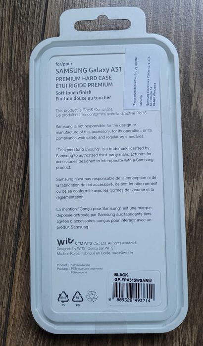 etui plecki Wits do Samsung Galaxy A31 czarne plastikowe twarde NOWE