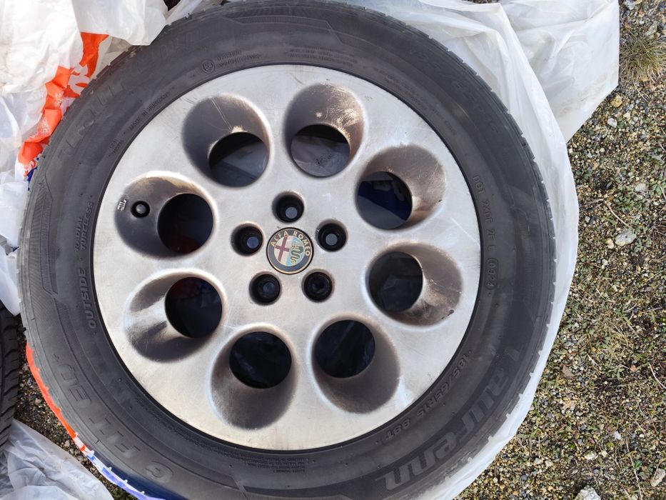 Koła z alufelgami  4 sztuki do Alfa Romeo 147 185/65r15 gumy z 2024