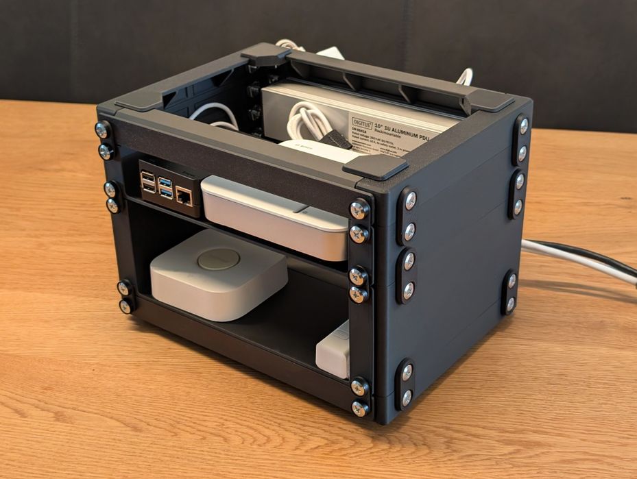 модульна 10" серверна стійка (mini rack) 1U–4U для HomeLab / мережевог