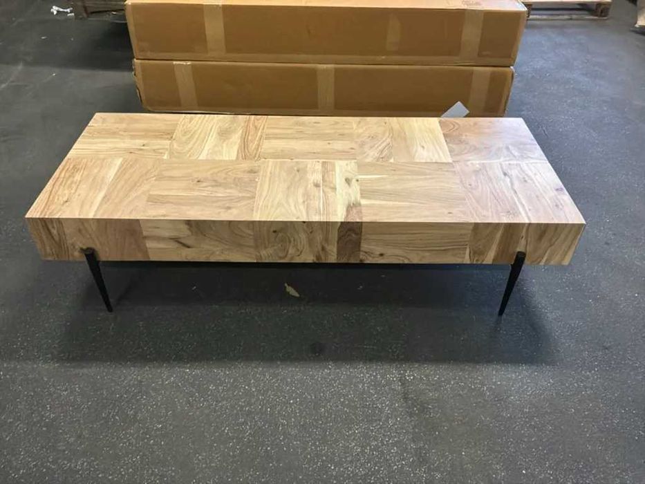 Stolik kawowy Blocks – drewno akacjowe – 150 × 60 × 35 cm