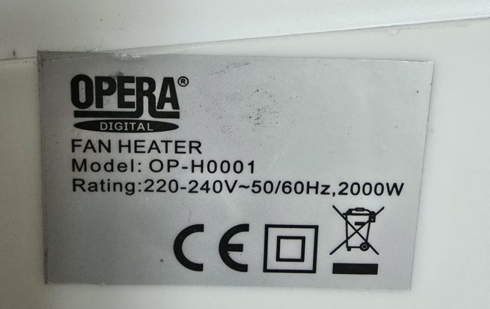 Тепловентилятор Rotex и OPERA дуйка