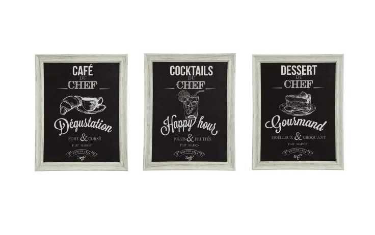 Pack 3 quadros Kitchen&Living