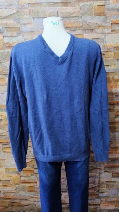 Męski bawełniany sweterek w serek rozmiar M