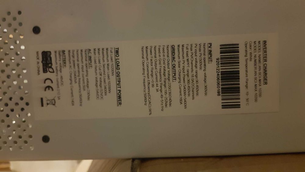 Inverter ,falownik Anern 10.2kw