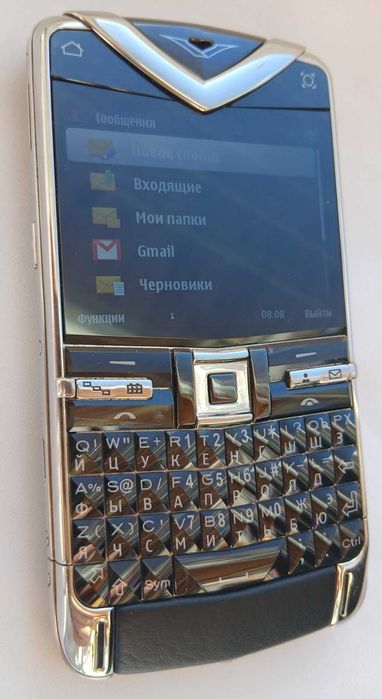 Телефон Vertu Constellation Quest Black, оригінал (Кирилиця / Ростест) + Чохол і батарея